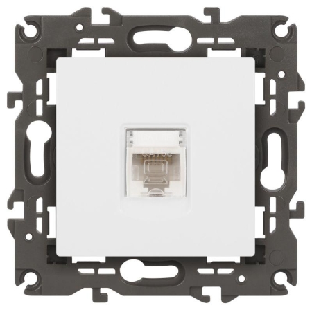 Розетка компьютерная Elegance 14-3107-01М RJ45 матов. бел. Эра Б0065763