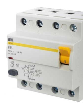 Выключатель дифференциального тока (УЗО) 4п 63А 300мА тип AC ВД1-63 KARAT IEK MDV10-4-063-300