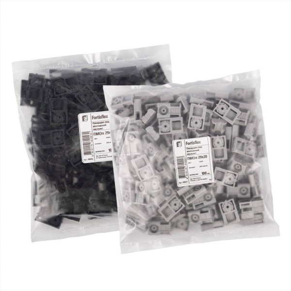 Площадка монтажная под пистолет усилен. ПМОп 29х20 черн. (уп.100шт) Fortisflex 89485