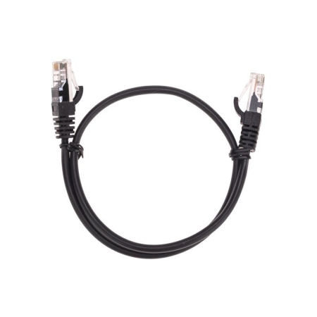 Патч-корд U/UTP CAT 5e RJ45-RJ45 26AWG LSZH черн. 0.5м Rexant 02-0102-05