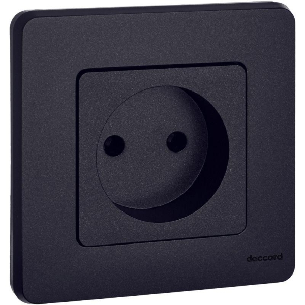 Розетка 1-м СП Inspiria 16А IP20 250В 2P механизм антрацит IEK 673713