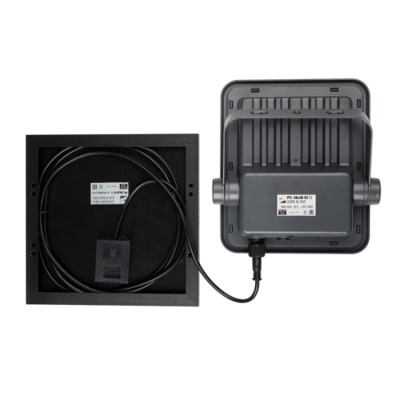 Прожектор светодиодный PFL SOLAR 02 50 6500К GR IP65 ДО с солнечн. панелью и пультом Pro+ JazzWay 5058460
