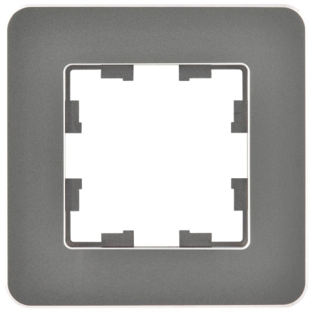 Рамка 1-м BRITE РУ-1-1-Бр метал. титан RE IEK BR-M12-M-01-K48