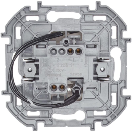 Выключатель 1-кл. Inspiria 10А IP20 250В 10AX с подсветкой/индикацией механизм сл. кость IEK 673611