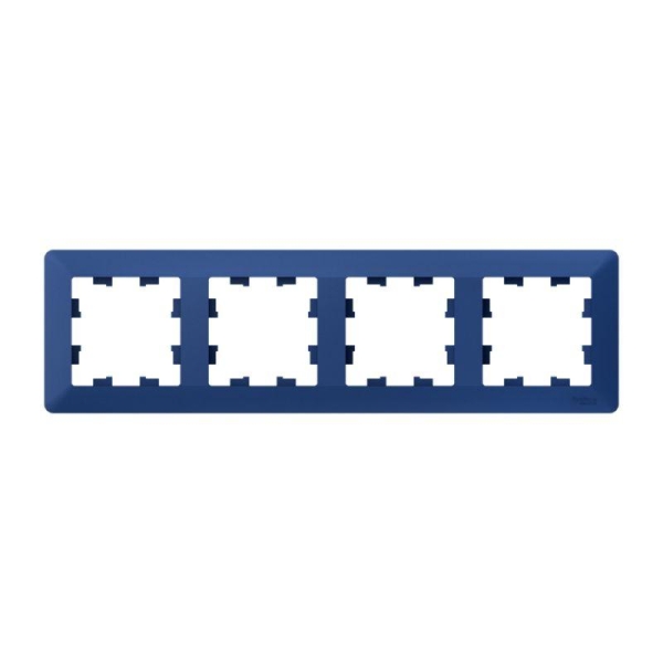 Рамка 4-м AtlasDesign Air аквамарин/дым. черн. SE ATN221104