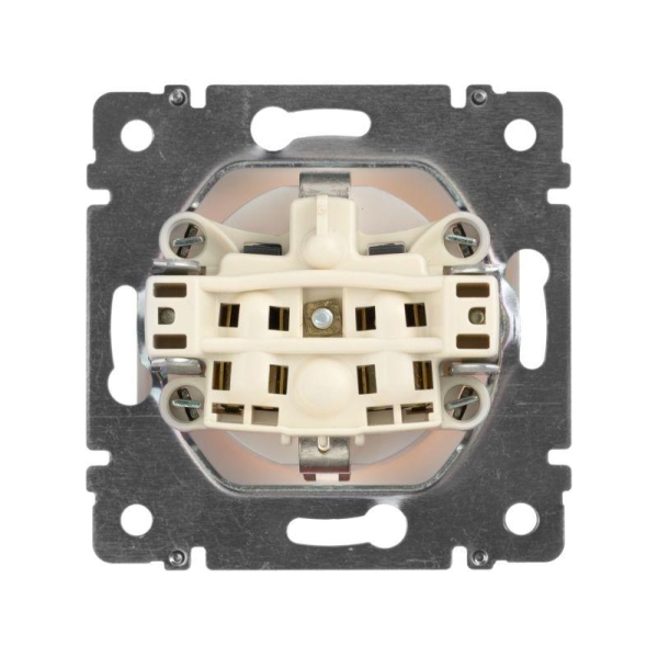 Розетка 1-м СП Valena 16А IP21 230/250В 2P+E с заземл. защ. шторки на винтах механизм бел. IEK 774421
