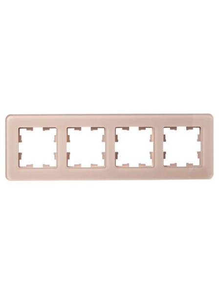 Рамка 4-м BRITE РУ-4-2-Бр стекло дым. RE IEK BR-M42-G-41-K97