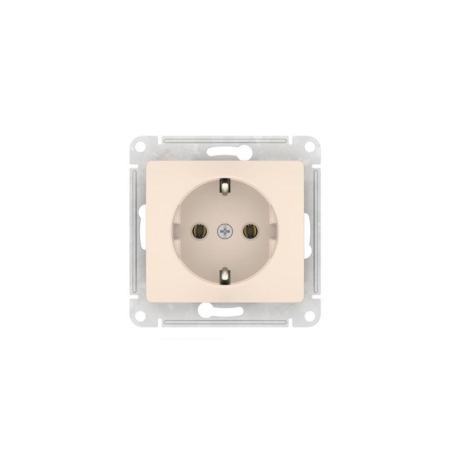 Розетка Glossa 16А с заземл. быстрозажим. клем. механизм беж. SE GSL000243S