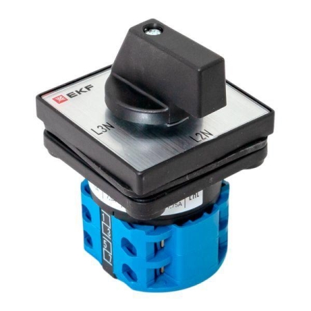 Переключатель кулачковый ПК-1-84 4п 10А для вольтметра (фазное напряжение) IP65 EKF pk-1-84-10-65