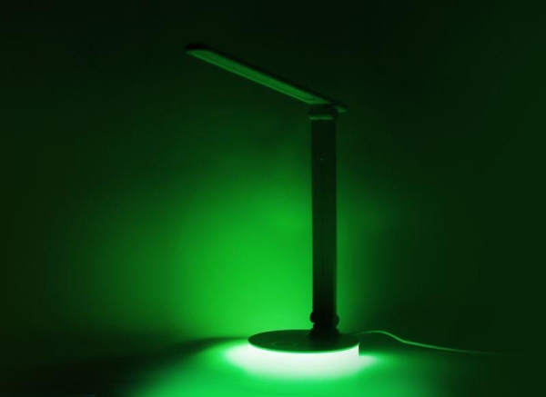 Светильник светодиодный настольный UF-822 C02 7Вт димм. 3 цвет. темп. RGB ночник черн. Ultraflash 15177