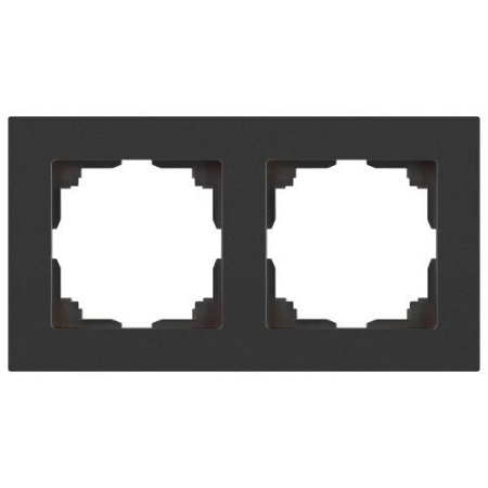 Рамка 2-м СП Accent 6-502-07 графит Intro Б0063773