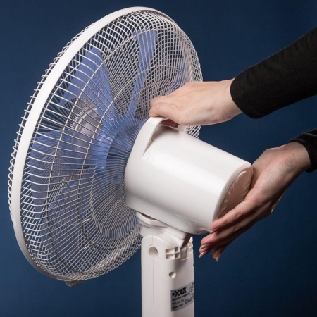 Вентилятор напольный 50Вт 7 лопастей д/у управление бел. DUX 60-0221