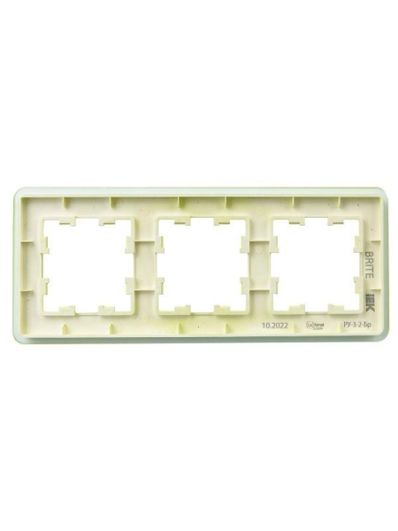 Рамка 3-м BRITE РУ-3-2-Бр стекло эко грин RE IEK BR-M32-G-41-K06