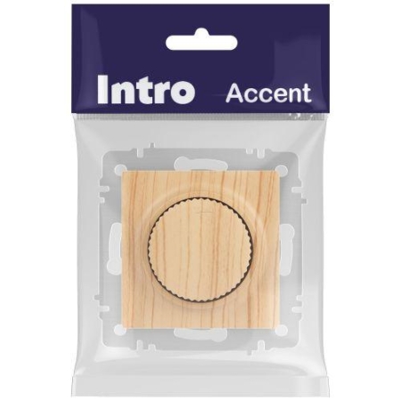 Светорегулятор поворотный СП Accent 6-401-11 600Вт 230В IP20 сосна Intro Б0063688