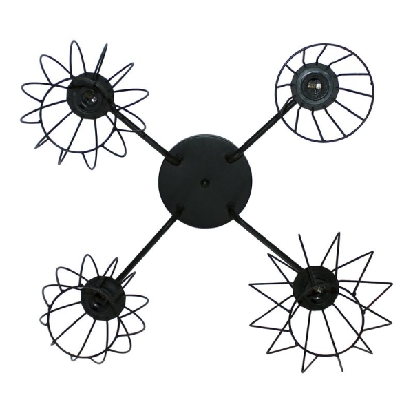 Светильник "Конти" 141 НПБ 01-4х60-127 Е27 (ИМ) потолочный медь черн. муар Элетех 1005405027