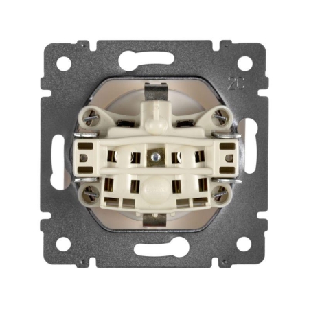 Розетка 1-м СП Valena 16А IP21 с заземл. на винтах механизм бел. IEK 774420