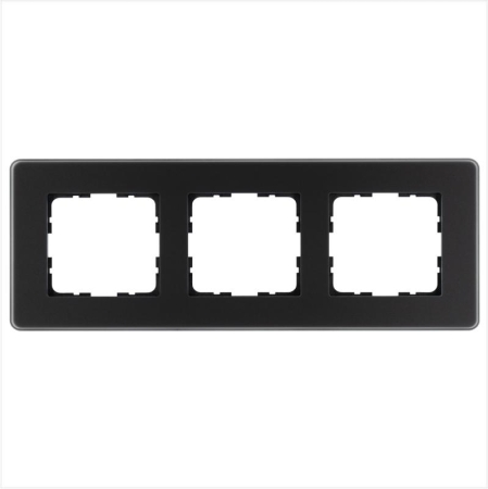 Рамка 3-м G-Glass закругленная стекло матов. черн. Jasmart G1003GB-RM