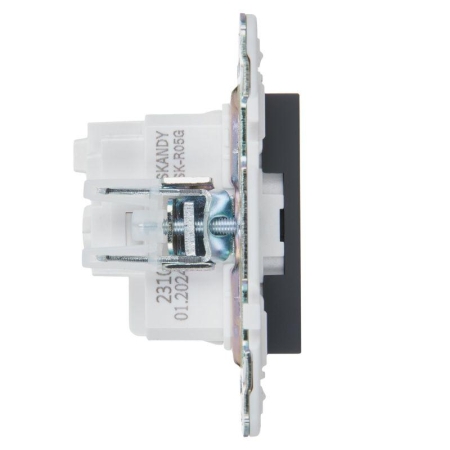 Розетка SKANDY 16А с заземл. без защ. шторок SK-R05G графит IEK SK-R11-16-K53