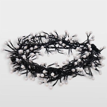 Гирлянда светодиодная "Мишура LED" 3м 288LED бел./тепл. бел. 18Вт 220-240В IP20 провод ПВХ темн. зел. Neon-Night 303-608