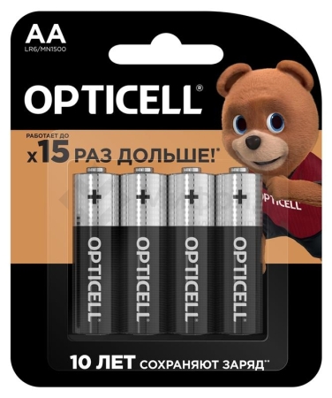 Элемент питания алкалиновый AA/LR6 (блист.4шт) Basic Opticell 5051001/6051001