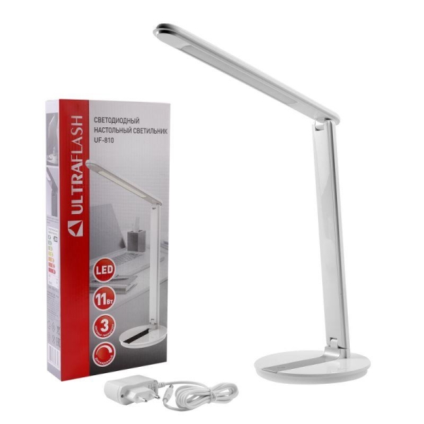 Светильник светодиодный настольный UF-810 C01 11Вт димм. 3 цвет. темп. бел. Ultraflash 15169