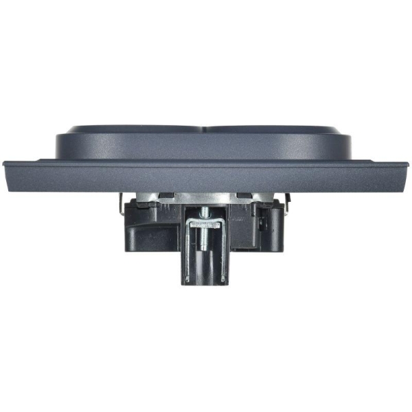 Розетка 2-м СП BRITE РС12-3-БрМ 16А в сборе с заземл. без защ. шторок маренго IEK BR-R21-16-K35-F