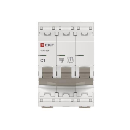 Выключатель автоматический модульный 3п C 1А 6кА ВА 47-63N PROxima EKF M636301C