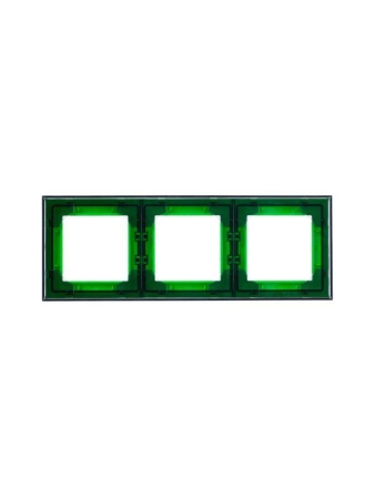 Рамка Levit 3п зел./дым. черн. ABB 2CHH015030A6067