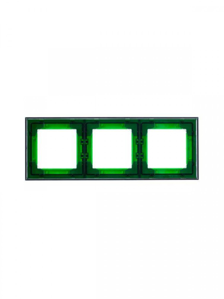 Рамка Levit 3п зел./дым. черн. ABB 2CHH015030A6067