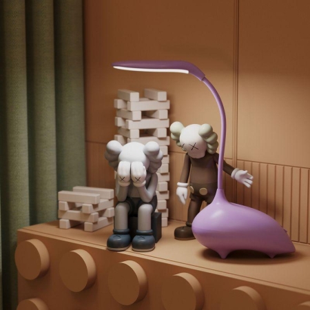 Светильник светодиодный настольный Qplus 6Вт 2700-6000К 330лм 5В аккум. Li-ion 1200мА.ч диммир. детский роз. GAUSS GT7014