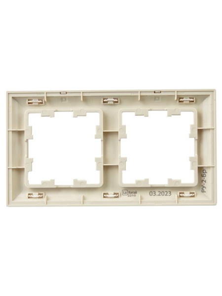Рамка 2-м BRITE РУ-2-Бр беж./жемчуж. IEK BR-M22-12-1-K10