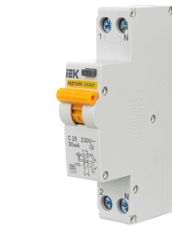 Выключатель автоматический дифференциального тока C 25А 30мА АВДТ32МL KARAT IEK MVD12-1-025-C-030