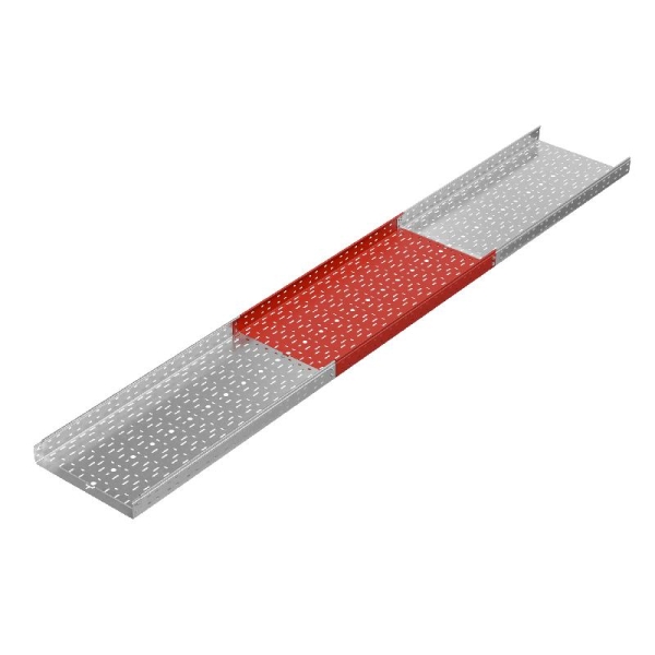 Лоток листовой перфорированный 500х80 L3000 сталь 1мм "Быстрый монтаж ПЛЮС" LPplus80-500-1.0-3000 оцинк. КМ PL0256