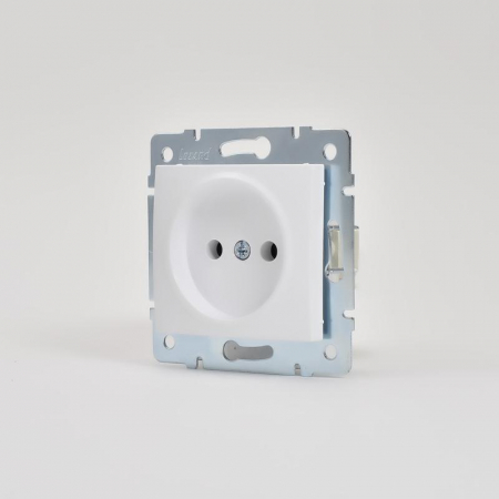 Розетка 1-м СП Karina 16А IP20 без заземл. термопласт механизм бел. LEZARD 707-0288-121B