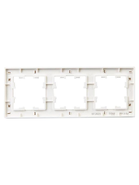 Рамка 3-м BRITE РУ-3-Бр бел. рифленый IEK BR-M32-51-K01