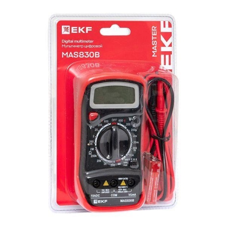 Мультиметр цифровой MAS830B Master EKF In-180701-pm830B