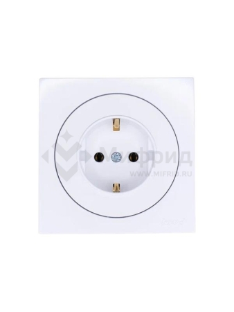 Розетка 1-м OSEN IP20 с заземл. ПБТ бел. LEZARD 743-0288-122B