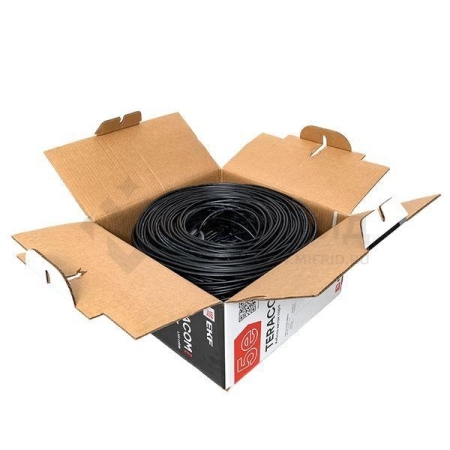 Кабель витая пара F/UTP кат.5E 4 пары 24 AWG solid внешн. LDPE черн. (м) TERACOM PRO EKF TRP-5EFTP-04PE-BK-OUT3