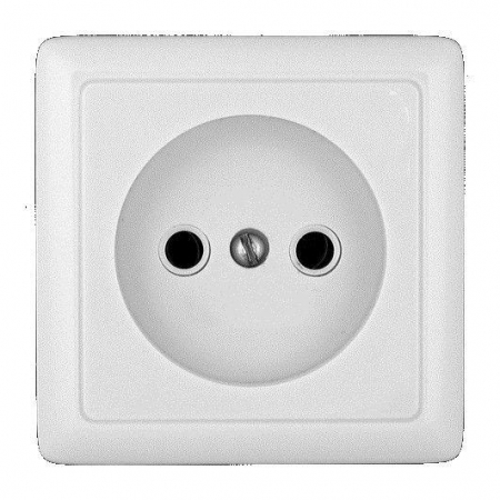 Розетка 1-м ОП Хит 10А IP20 250В без заземл. без защ. шторок с изолир. пластиной бел. SE RA10-131I-B