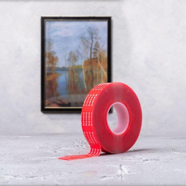 Лента клейкая двухсторонняя прозрачная на VHB акриловой основе 10ммх5м Rexant 09-6057