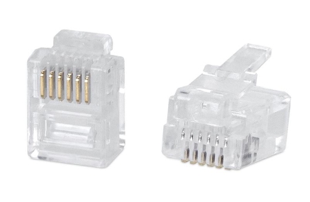 Коннектор телефонный RJ-12 6P6C Cabeus 7126c