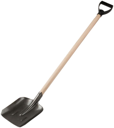Лопата совковая 235х350х1420мм деревянный черенок; рельсовая сталь FIT 77194