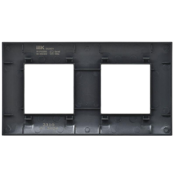 Рамка 2-м SKANDY SK-F02Bl черн. IEK SK-M22-K02