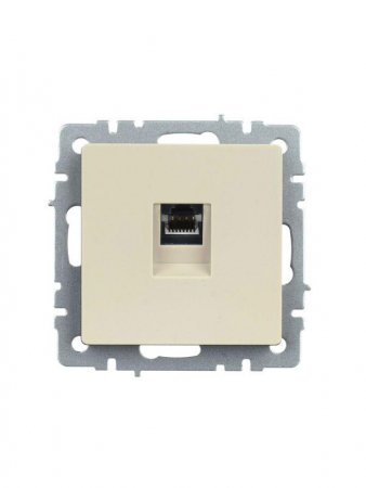 Розетка компьютерная СП RJ45 кат.5E BRITE РК10-БрКр механизм беж. IEK BR-K10-1-K10