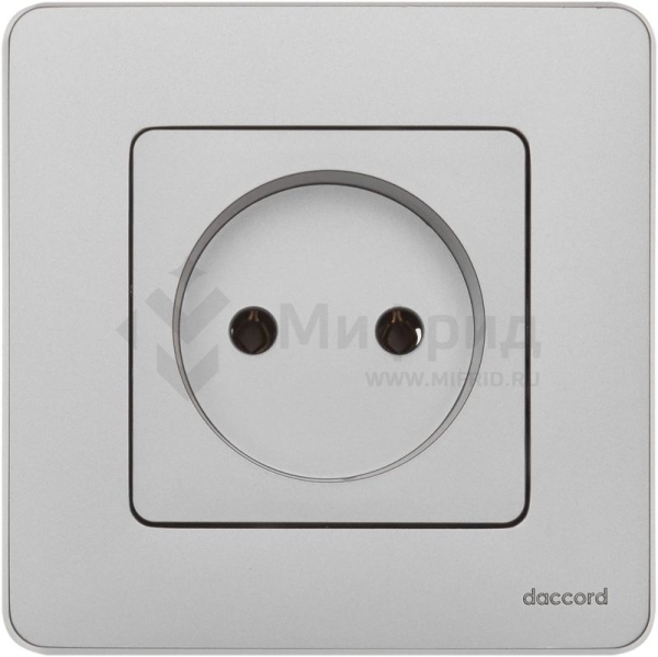 Розетка 1-м СП Inspiria 16А IP20 250В 2P механизм алюм. IEK 673712