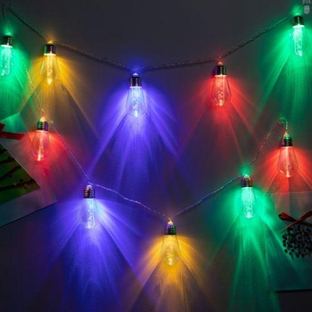 Гирлянда светодиодная "Нить С Новым Годом" 3м 10LED мультиколор IP20 ENIN-16MЭра Б0060415