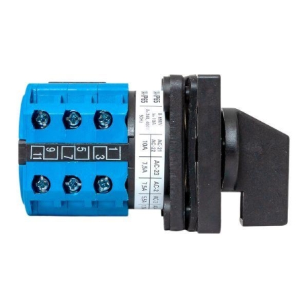 Переключатель кулачковый ПК-1-64 10А для вольтметра IP65 EKF pk-1-64-10-65