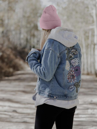 Шапка с фонариком 215х205х5 пастельно-роз. (фонарь 66х50х15мм снимается; аккум. 3.7В/200мА.ч) 3 режима свечения Космос KOCHat_pink