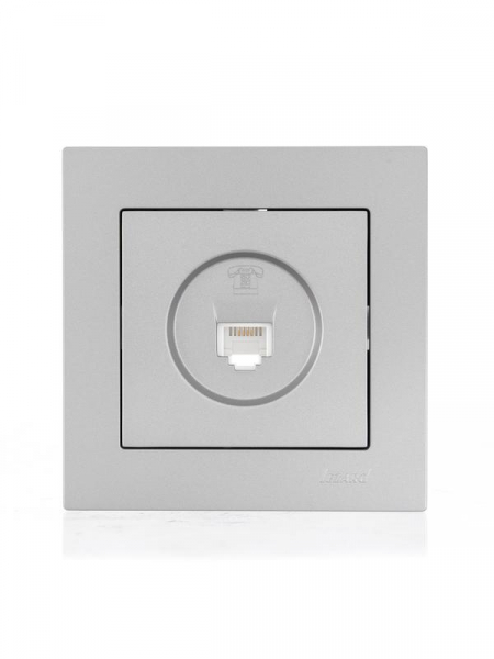 Розетка телефонная СП Vesna евро стандарт механизм платина LEZARD 742-3588-137