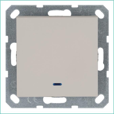 Выключатель 1-кл. 10А IP20 с подсветкой механизм тауп Jasmart G3011NT